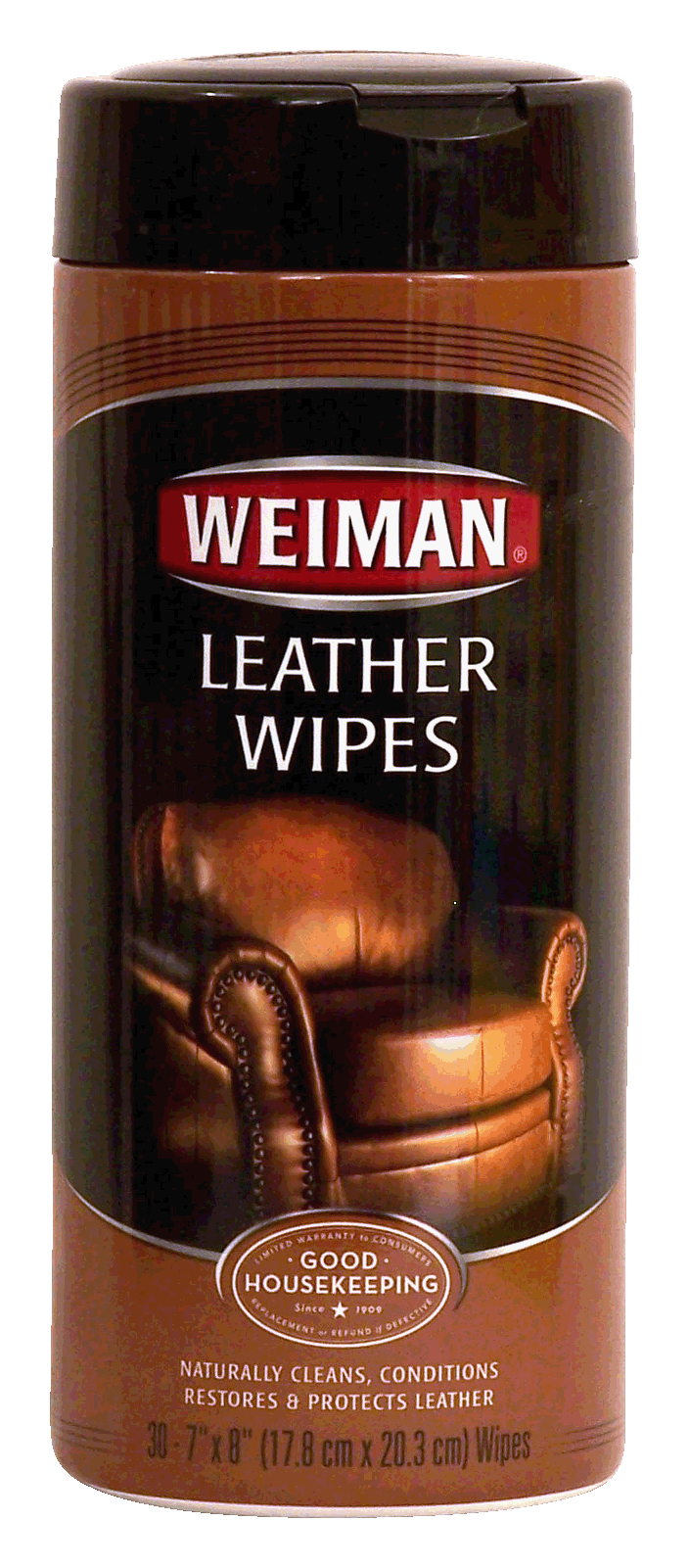 Weiman  leather wipes, naturally cleans, conditions restores & protects leather Full-Size Picture